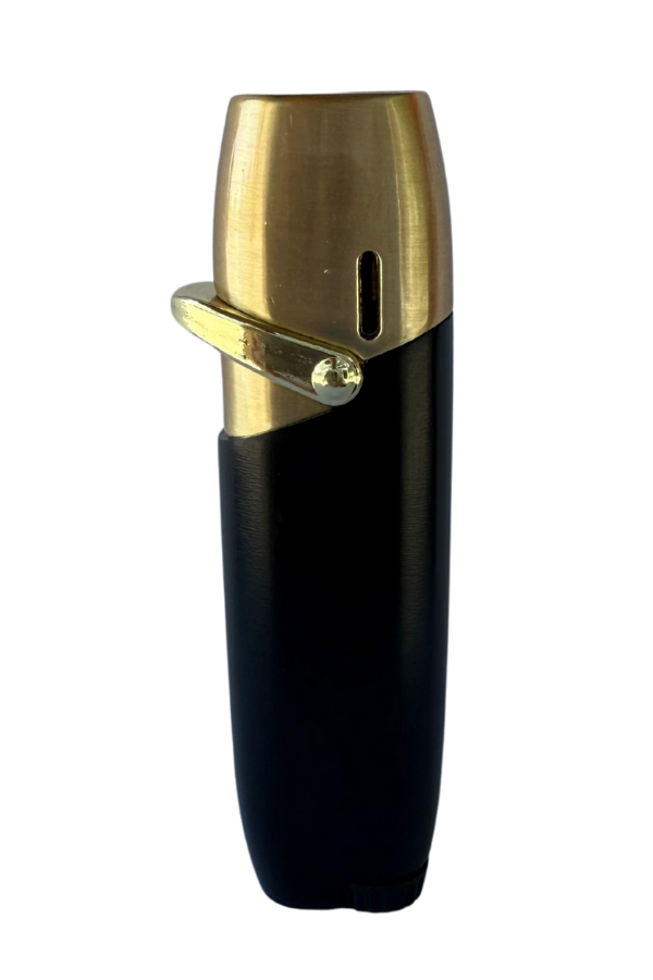 TR8633,PremiumQuality Tek Torch Pürmüz Siyah Metal Puro Çakmağı