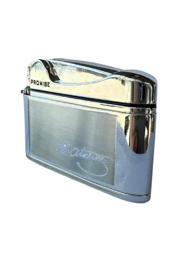 TR8650,Promise Soft Flame Gümüş Atatürk İmzalı Metal Çakmak