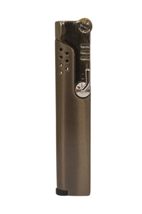 TR7634,PremiumQuality Tek Torch Pürmüz Koyu Gümüş Puro Çakmağı