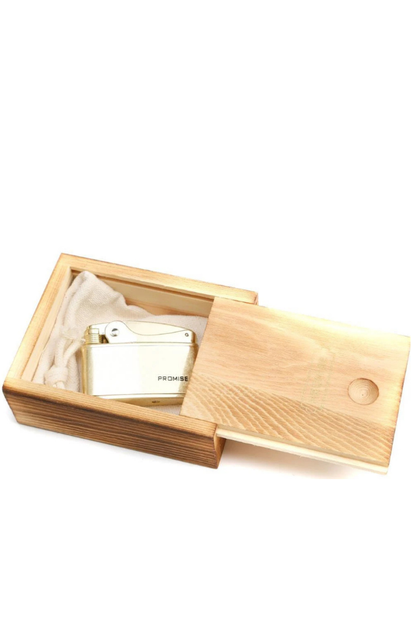 TR8645,Promise Soft Flame Fırçalı Gold Metal Çakmak