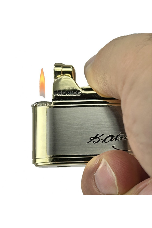 TR8649,Promise Soft Flame Gold Atatürk İmzalı Metal Çakmak