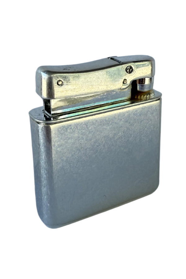 TR8612,Promise Tek Alevli Fırçalı Gümüş Metal Benzinli Çakmak