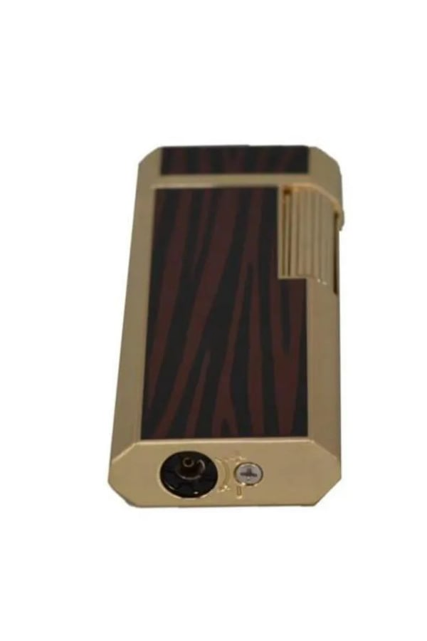 TR8615,Promise Twiggy Siyah Gold Çizgili Metal Soft Flame Çakmak