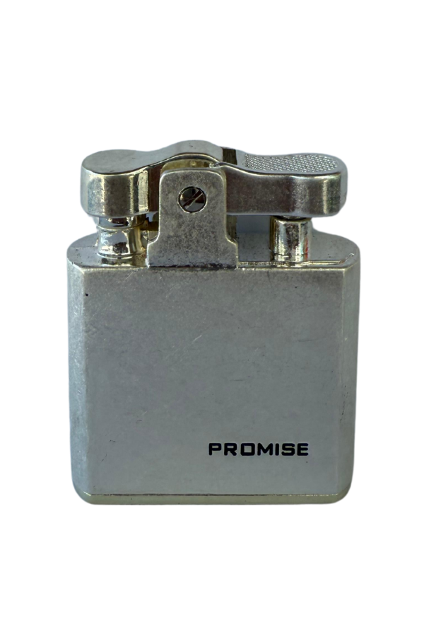 TR8598,Promise Fırçalı Gümüş Tek Alevli Benzinli Çakmak