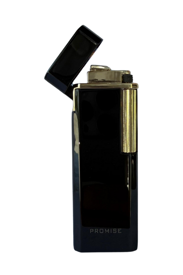TR8621,Promise Twiggy Siyah Gold Metal Soft Flame Çakmak