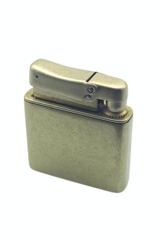 TR8613,Promise Tek Alevli Fırçalı Gold Metal Benzinli Çakmak