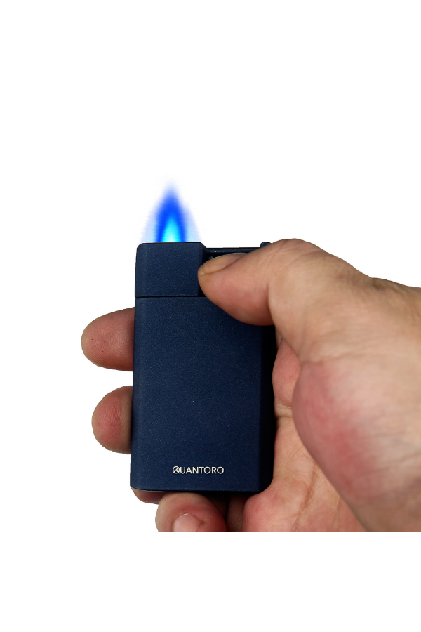 TRZ1003,Quantoro Tek Torch Pürmüz Lacivert Metal Puro Çakmağı