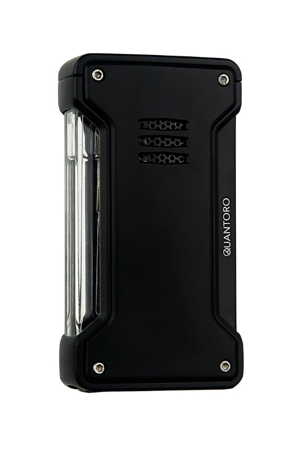 TRZ1022,Quantoro Tek Torch Pürmüz Siyah Metal Puro Çakmağı