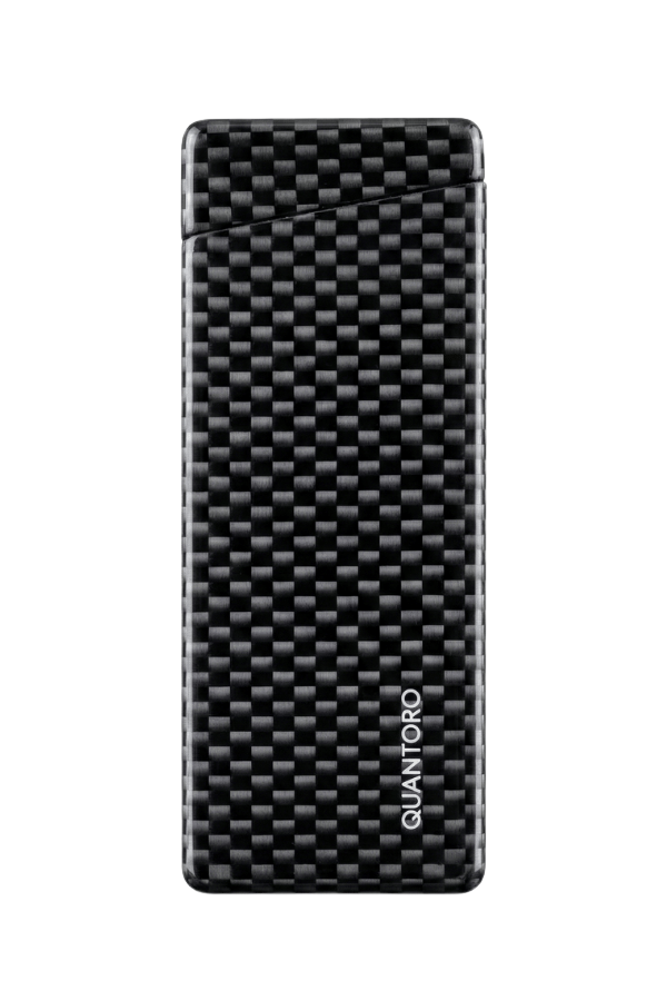 TRZ1014,Quantoro Tek Torch Pürmüz Karbon Desenli Metal Puro Çakmağı