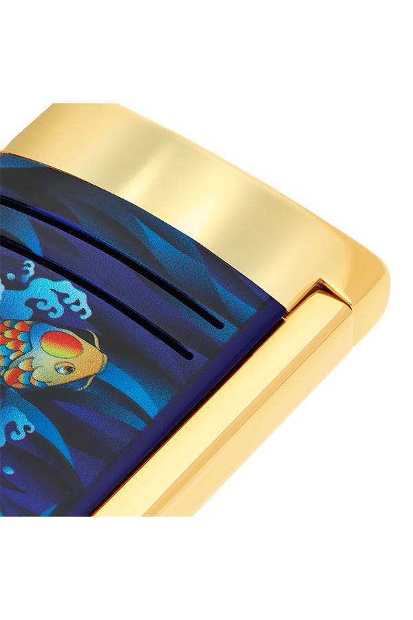 TR7388,S.T. Dupont Maxijet Koifish Gold-Lacivert Puro Çakmağı 20397