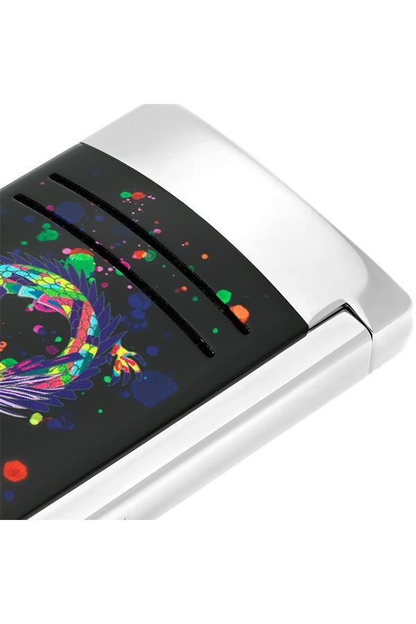 TR7386,S.T. Dupont Maxijet Dragon Siyah-Krom Puro Çakmağı 20177