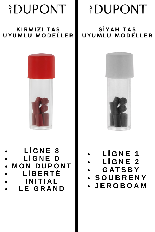 TR1673,S.T. Dupont Siyah Çakmak Taşı