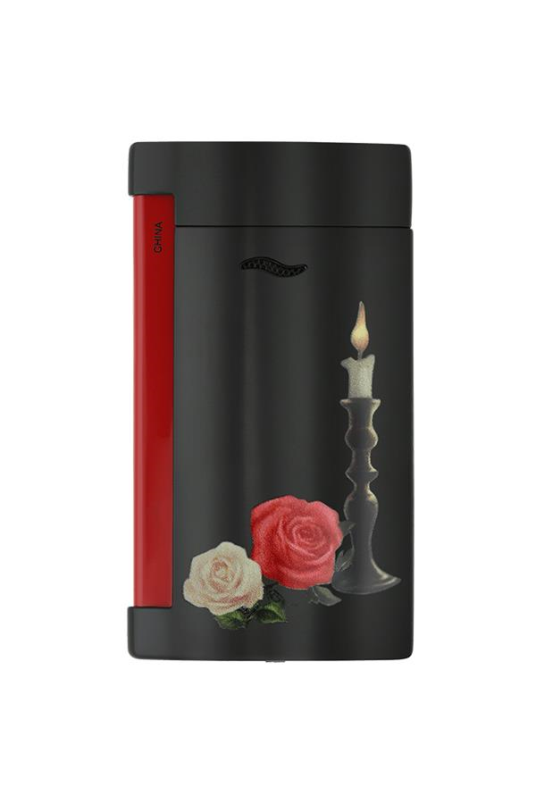 TR7390,S.T. Dupont Slim 7 Memento Mori Siyah-Kırmızı Puro Çakmağı 27794