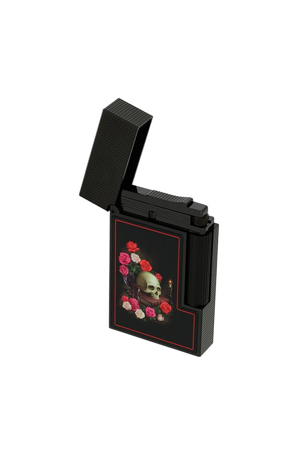 TR6908,S.T. Dupont Ligne 2 Black Memento Mori Puro Çakmağı 16394