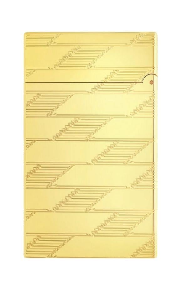 TR8781,S.T. Dupont Le Grand Guilloche Monogram Gold Puro Çakmağı C23178