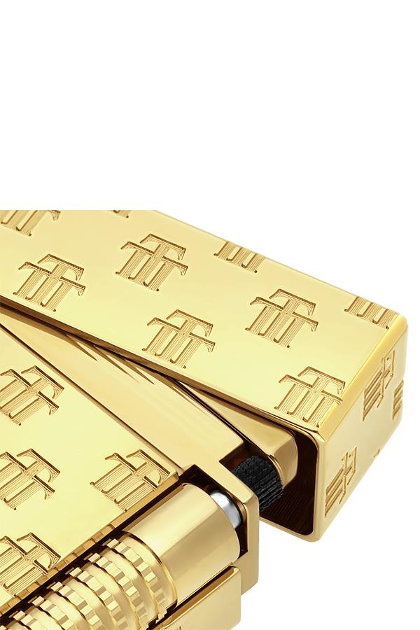 TR7478,S.T. Dupont Initial Guilloche Trinidad 55th Annieversary  Gold Puro Çakmağı C23077