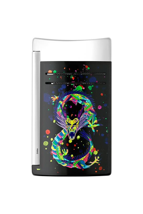 TR7386,S.T. Dupont Maxijet Dragon Siyah-Krom Puro Çakmağı 20177