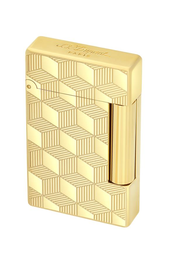 TR7475,S.T. Dupont Initial Guilloche Gold Düz İşlemeli Puro Çakmağı 20841