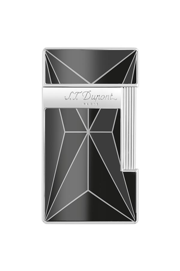 TR7392,S.T. Dupont Slimmy Fire x Siyah-Krom Puro Çakmağı 28070