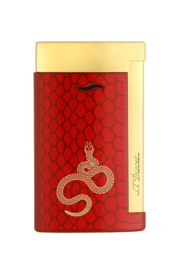 TR8445,S.T. Dupont Lacquered Slim 7 Kırmızı Puro Çakmağı 27075