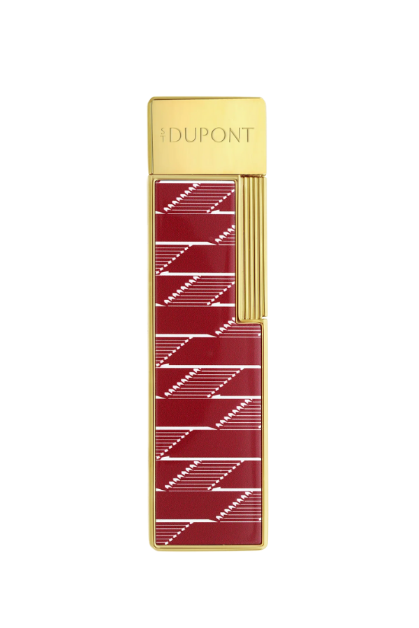 TR9118,S.T. Dupont Twiggy Monogram Kırmızı Puro Çakmağı 30078
