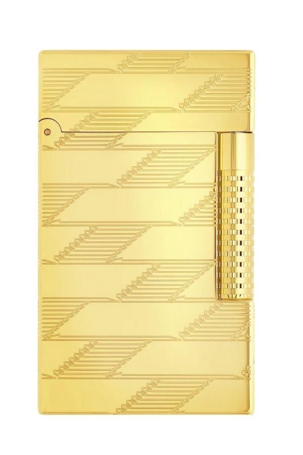 TR8781,S.T. Dupont Le Grand Guilloche Monogram Gold Puro Çakmağı C23178