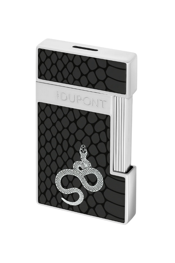 TR8434,S.T. Dupont Lacquered Slimmy Siyah Puro Çakmağı 28076