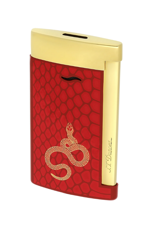 TR8445,S.T. Dupont Lacquered Slim 7 Kırmızı Puro Çakmağı 27075