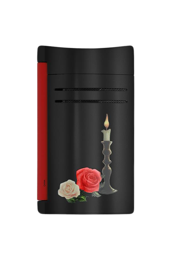 TR7387,S.T. Dupont Maxijet Memento Mori Siyah-Kırmızı Puro Çakmağı 20394