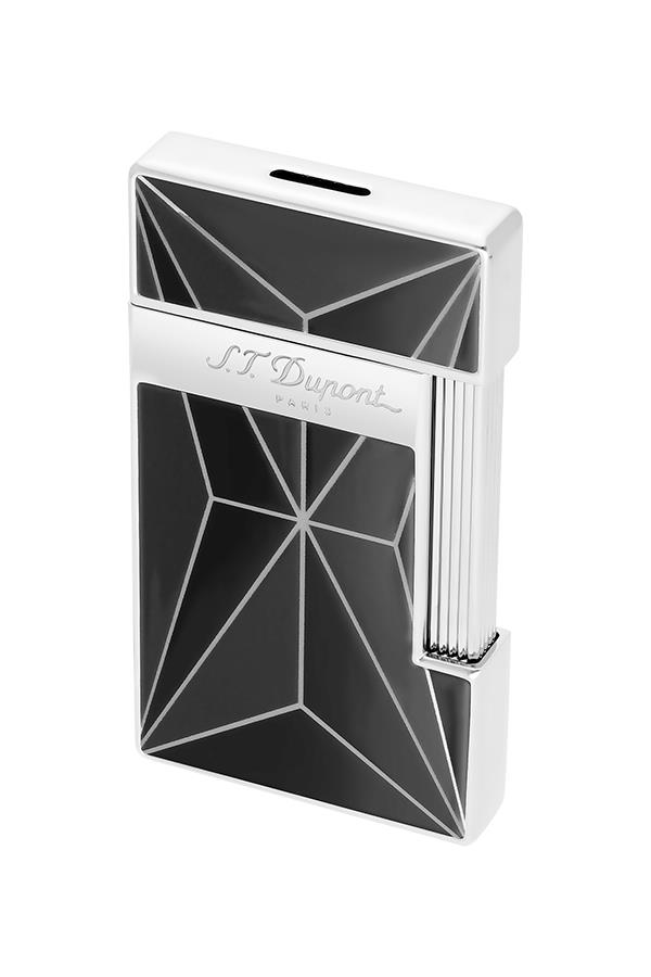 TR7392,S.T. Dupont Slimmy Fire x Siyah-Krom Puro Çakmağı 28070
