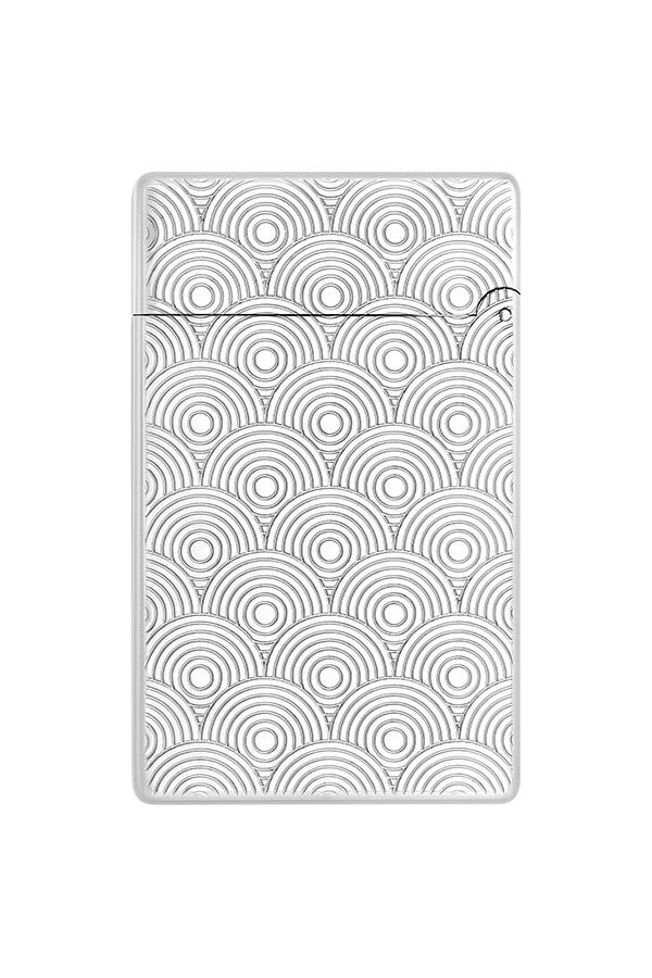 TR7476,S.T. Dupont Initial Guilloche Gümüş Daire İşlemeli Puro Çakmağı 20844