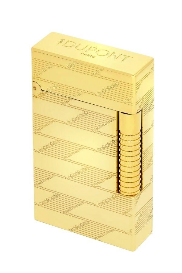 TR8781,S.T. Dupont Le Grand Guilloche Monogram Gold Puro Çakmağı C23178