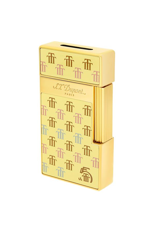 TR7494,S.T. Dupont Biggy Trinidad Lacquered Sarı Puro Çakmağı 25077