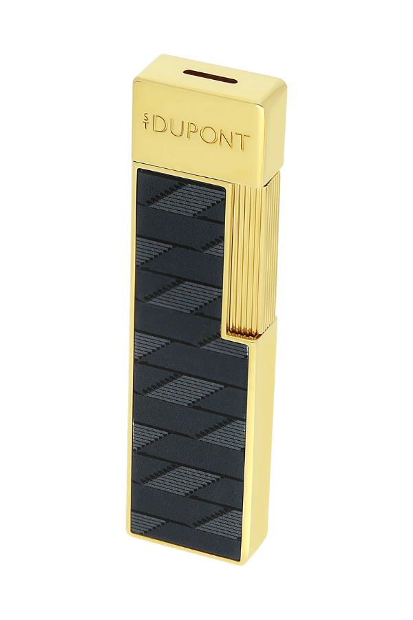 TR9130,S.T. Dupont Twiggy Monogram Siyah-Gold Puro Çakmağı 30079