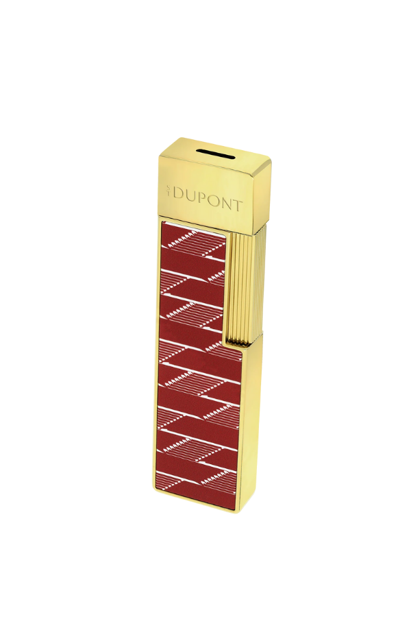 TR9118,S.T. Dupont Twiggy Monogram Kırmızı Puro Çakmağı 30078