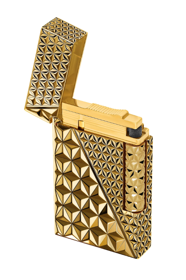 TR8694,S.T. Dupont Ligne 2 Çift Soft Alev Fire X Gold Puro Çakmağı C16646