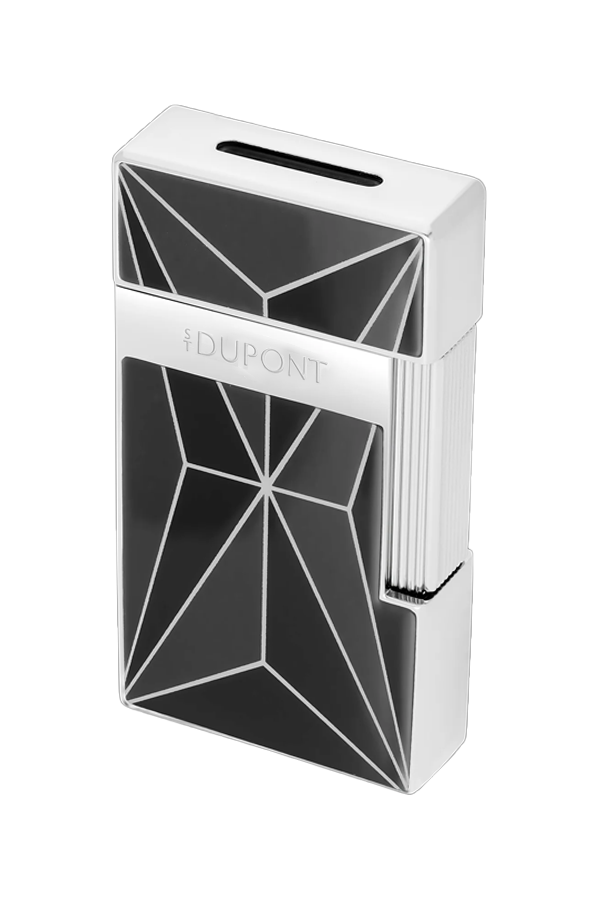 TR9141,S.T. Dupont Biggy Fire x Siyah-Krom Puro Çakmağı 25077