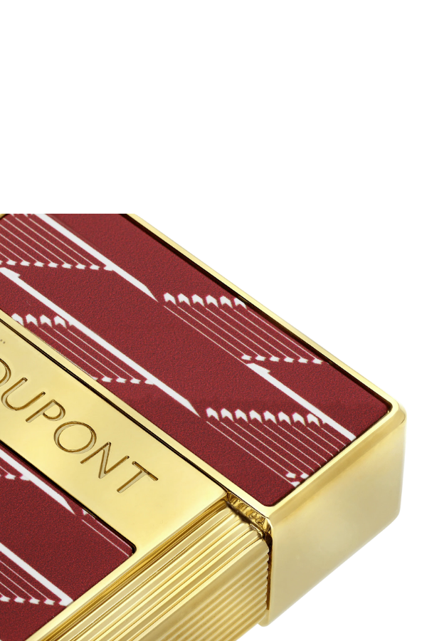 TR8433,S.T. Dupont Lacquered Biggy Monogram Kırmızı Puro Çakmağı 25078