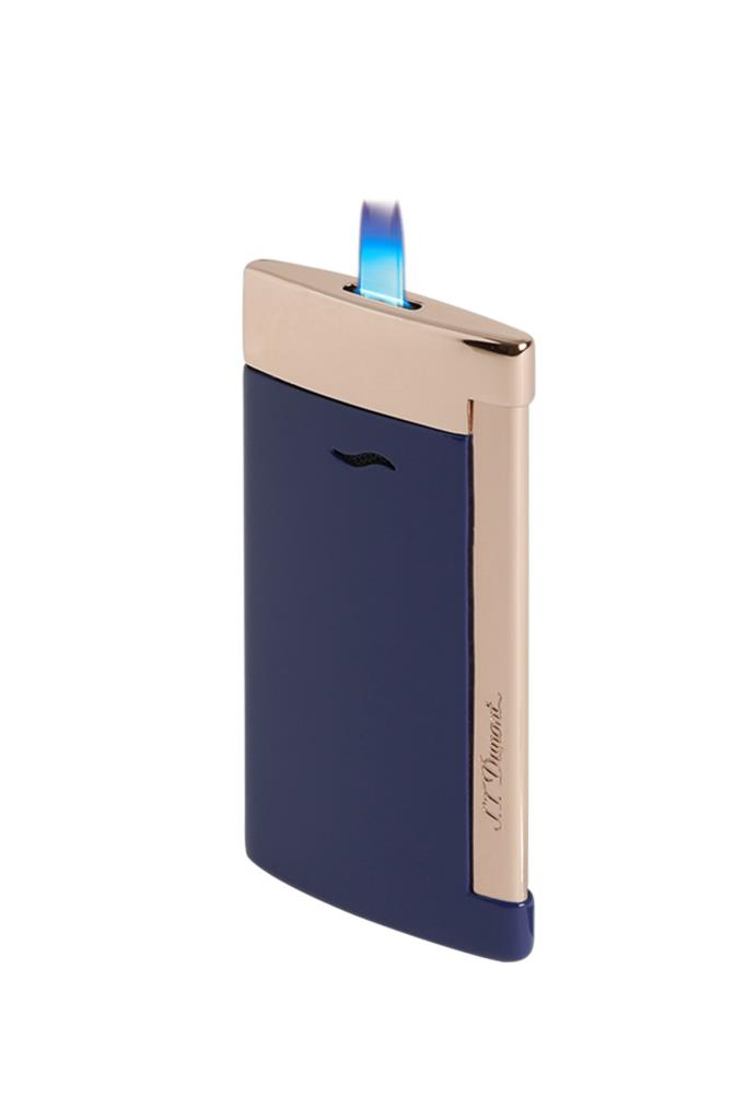 TR6657,S.T. Dupont Slim 7 Mavi Pembe Gold Puro Çakmağı 27773