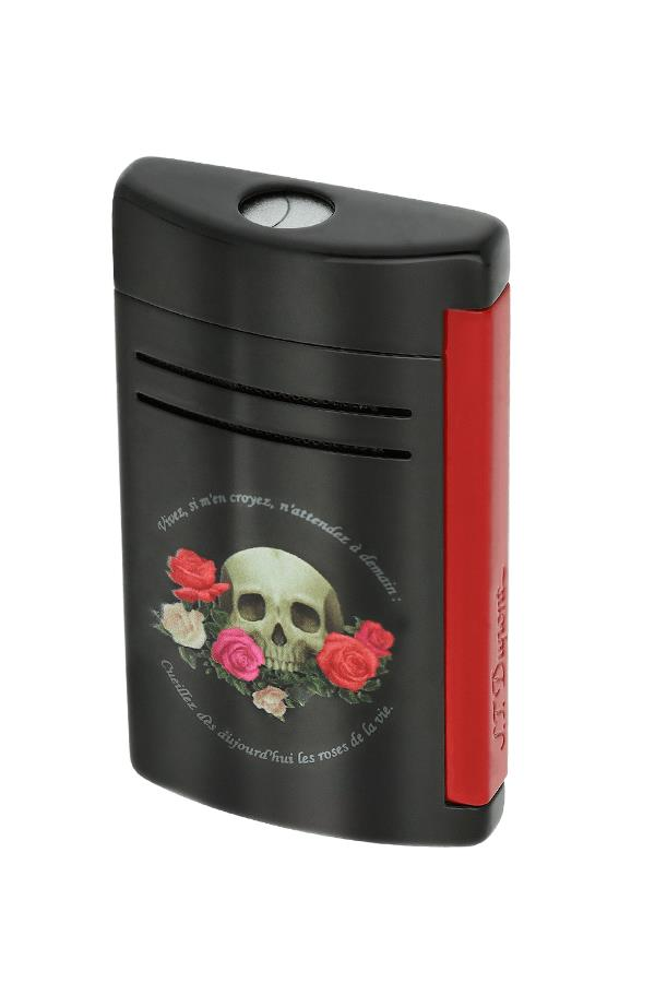 TR7387,S.T. Dupont Maxijet Memento Mori Siyah-Kırmızı Puro Çakmağı 20394