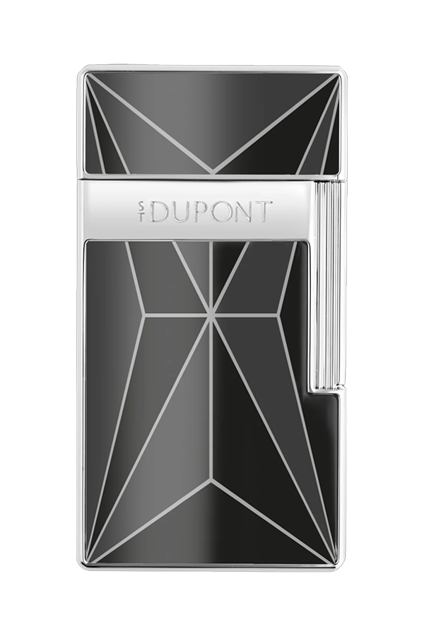 TR9141,S.T. Dupont Biggy Fire x Siyah-Krom Puro Çakmağı 25077