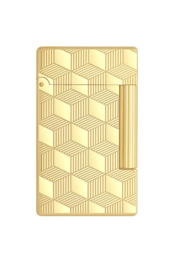 TR7475,S.T. Dupont Initial Guilloche Gold Düz İşlemeli Puro Çakmağı 20841