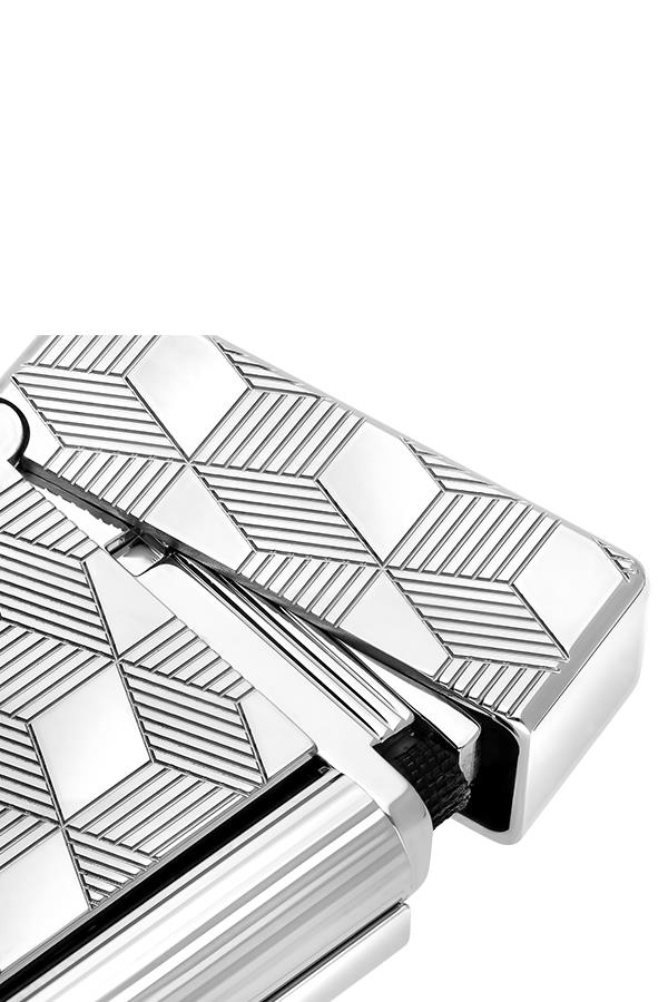 TR7474,S.T. Dupont Initial Guilloche Gümüş Düz İşlemeli Puro Çakmağı 20840