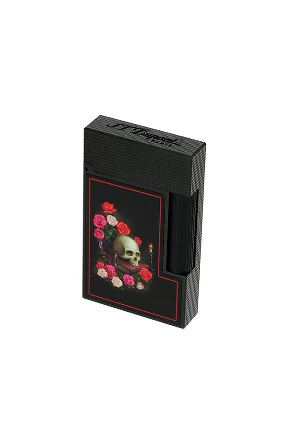 TR6908,S.T. Dupont Ligne 2 Black Memento Mori Puro Çakmağı 16394