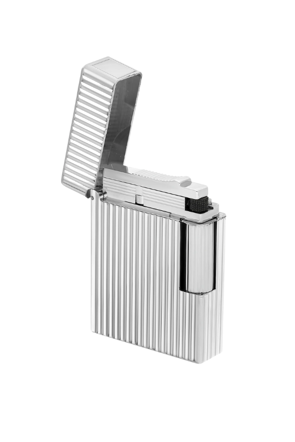 TR9148,S.T. Dupont Ligne 1 Guilloche Gümüş Puro Çakmağı 14021