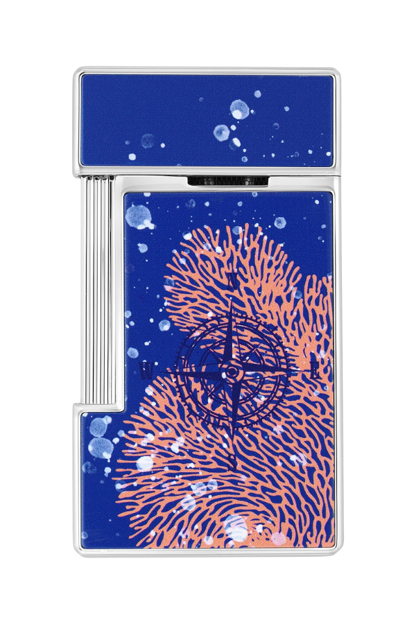 TR9122,S.T. Dupont Slimmy 20.000 Leagues Under the Seas Mavi Puro Çakmağı 28053