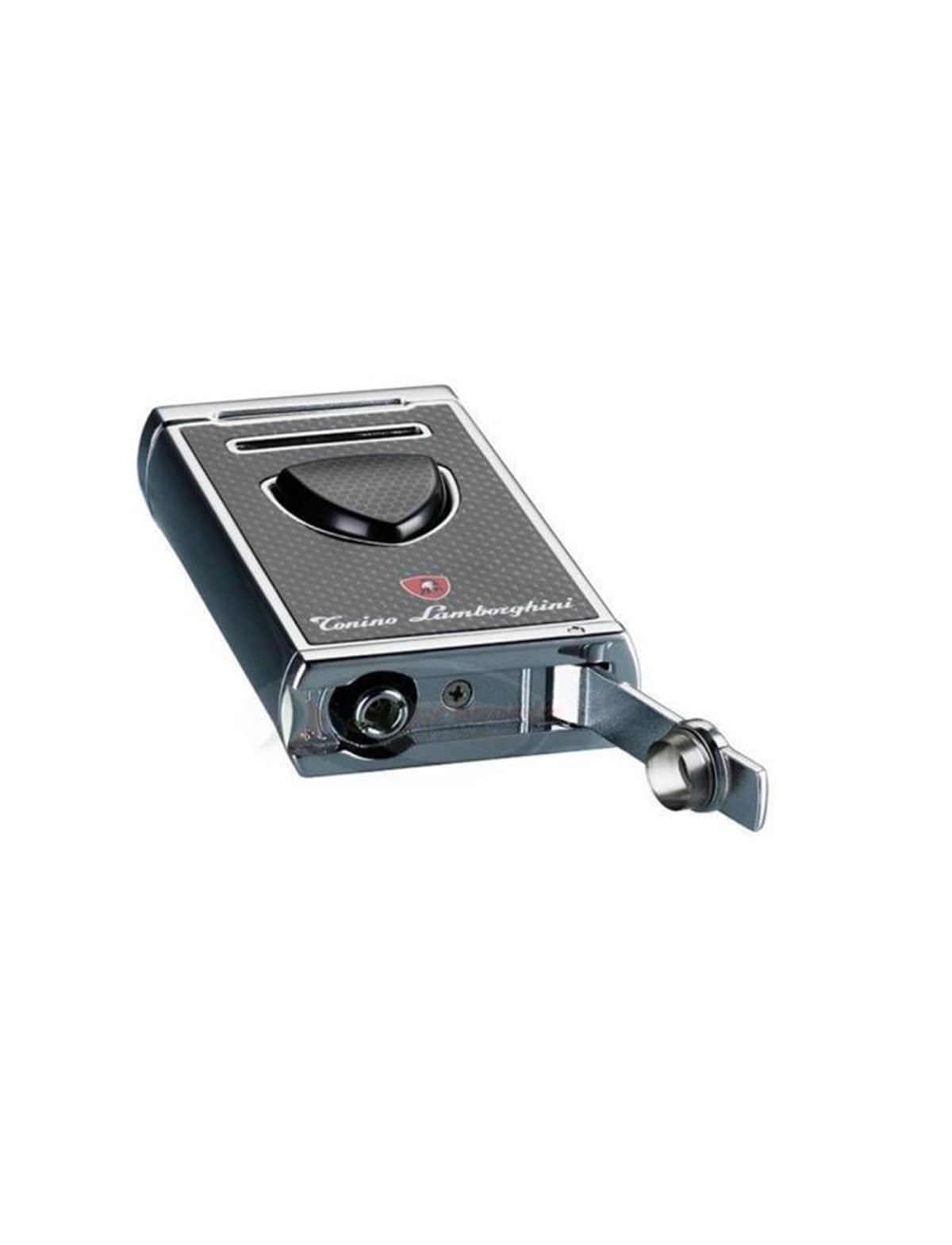 TR2198,Tonino Lamborghini Tek Torch Desenli Gümüş Puro Çakmağı