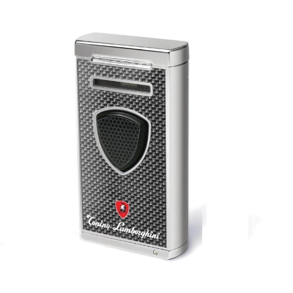 TR2198,Tonino Lamborghini Tek Torch Desenli Gümüş Puro Çakmağı