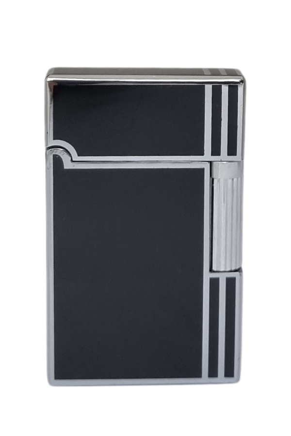 TR7695,Vindiesel Soft Flame Siyah-Gümüş Çizgili Çakmak