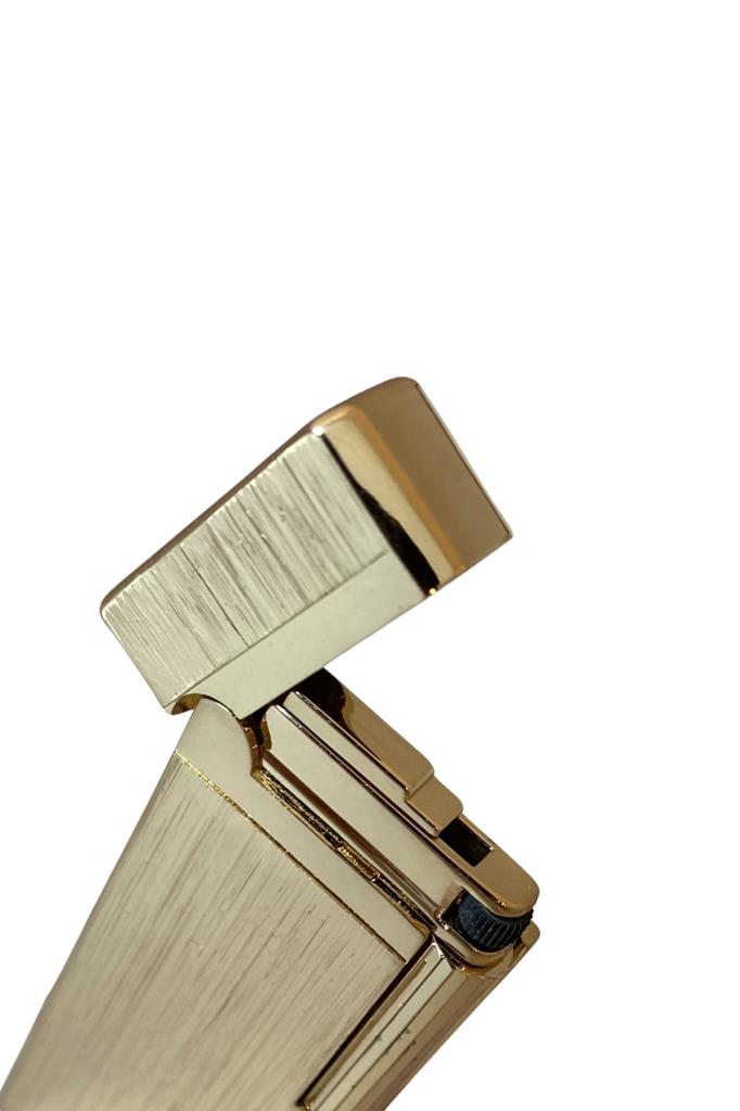 TR6686,Vindiesel Fırçalı Gold Slim Soft Flame Çakmak